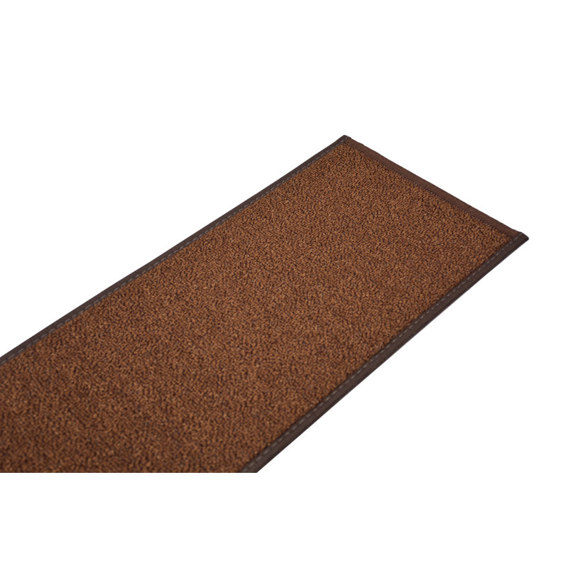 Tapis d'escalier antidérapant lavable à la machine, Rectangle 3 pi x 11,5 po, Brun