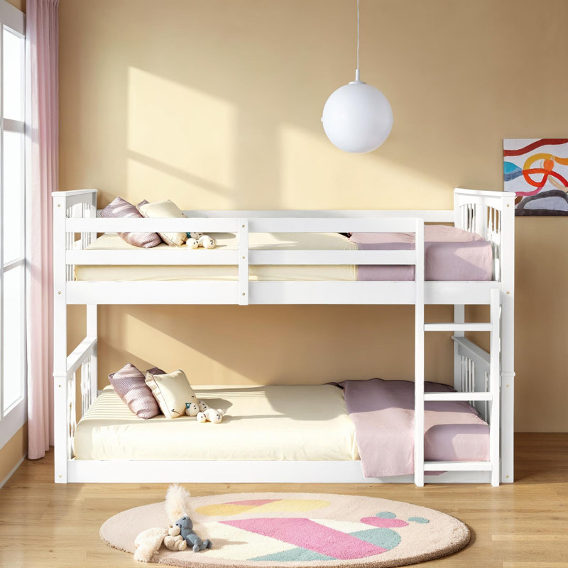 Low Bunk Bed, White