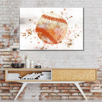 Baseball coloré, reproduction sur toile