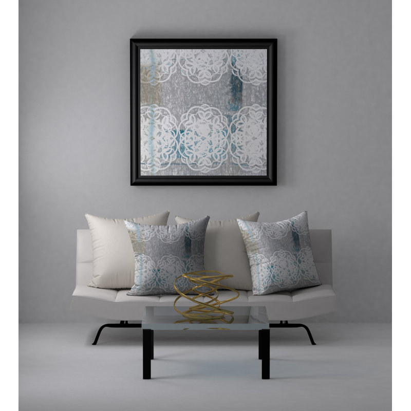 Housse de coussin carré amusant et encart, H 24 po x l 24 po
