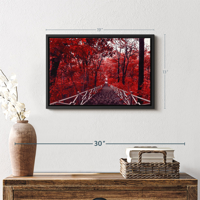 " Red Trees ", 19" H x 13" W