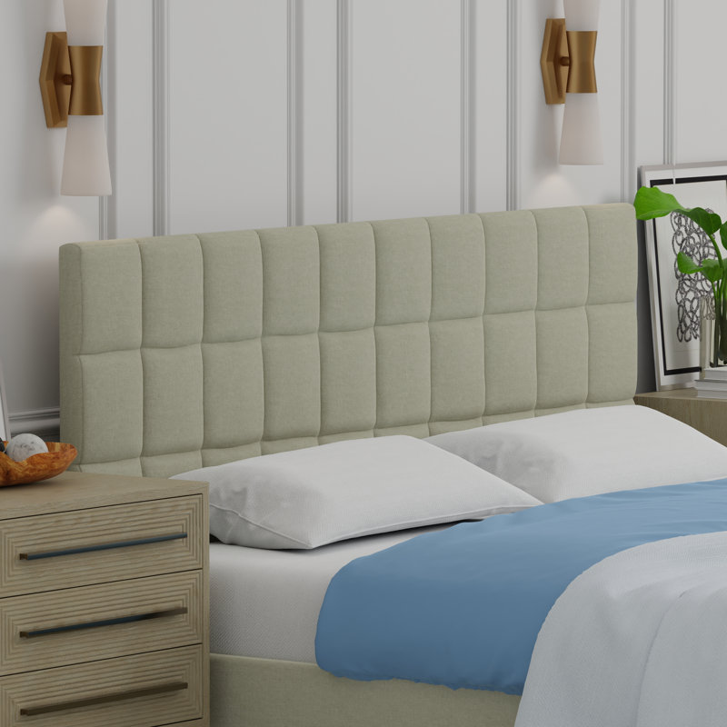 Tête de lit tapissier Ahitana, Beige, Très grand