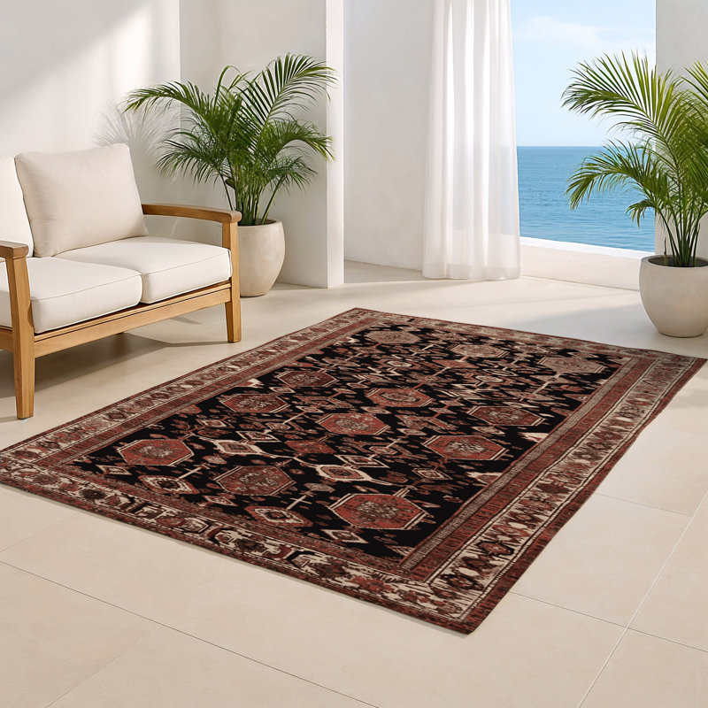 Turkish Brown Indoor and Outdoor Area Rug, Rectangle 2' x 3'