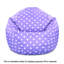JUNIOR LAVENDER WHITE POLKA DOT BEAN BAG