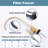 15.7 In Single Handle 360 Degree Spout Swivel Pull Out Sprayer Kitchen Faucet With Water Filter In Gold-116729278
