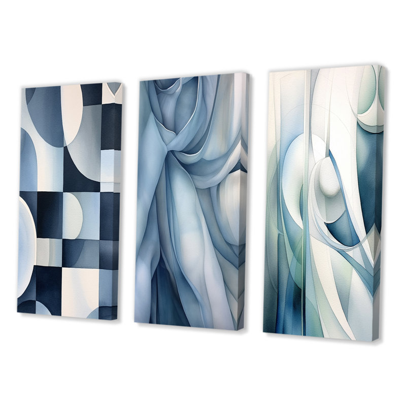 «Essence Of Simplicity», 3 pièces sur toile, Toile tendue, H 28 po x l 36 po