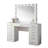 Glam Style 1pc Vanity Set Multiple Drawer Cabinets 15pcs Bulbs USB Charger White Finish Bedroom Furniture Stool Not Included