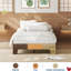 Base de lit en bois pour matelas, lit plateforme de ferme avec lattes renforcées et support central, aucun sommier requis-616133421