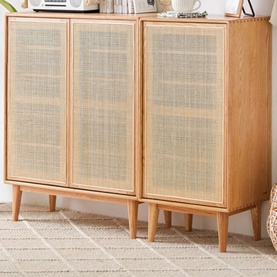 Modern Burlywood Solid Wood Shoe Storage