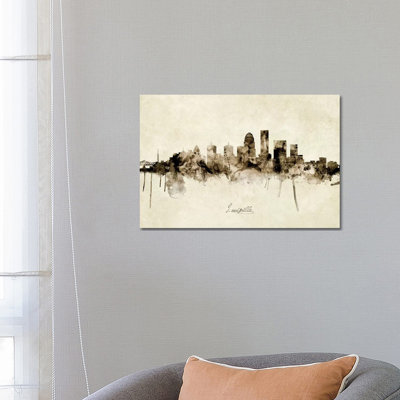 Louisville Kentucky City Skyline by Michael Tompsett - 1 Piece Wrapped Canvas Painting