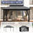 10X13 Gazebo, Outdoor Patio Gazebo With Mosquito Netting, Double Roof Metal Gazebo, Canopy For Backyard Covered Patio, Heavy Duty Gazebo Outdoor For Garden Deck Lawn,Gray-126133273-124949853
