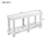 62.9" Vintage Entryway Table - Fir Solid Wood With Natural Grain, 6 Reinforced Legs & 4.6" Thick Desktop, Metal Rivet Decor & Plank Under-Shelf, Console Table For Hallway, Living Room-268208918