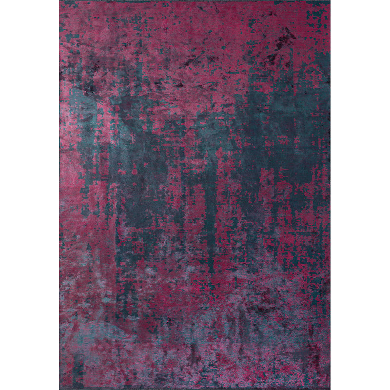 Ameal Abstract Hand Loom Indoor / Outdoor Area Rug, Rectangle 5'3" x 7'6.6"