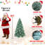 Arbre de Noël 9 pi PE / PVC bleu-vert 9 pi - 3268 pointes, branches articulées, aspect naturel, support en métal stable, décoration des Fêtes facile à assembler-288095610
