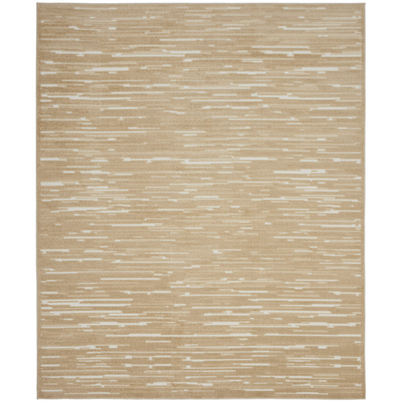 Ebern Designs Prasun Taupe Modern Indoor Rug, Rectangle 9'2" x 12'