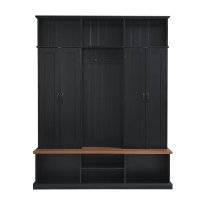Mdf Modern Farmhouse Hall Tree With Storage Bench