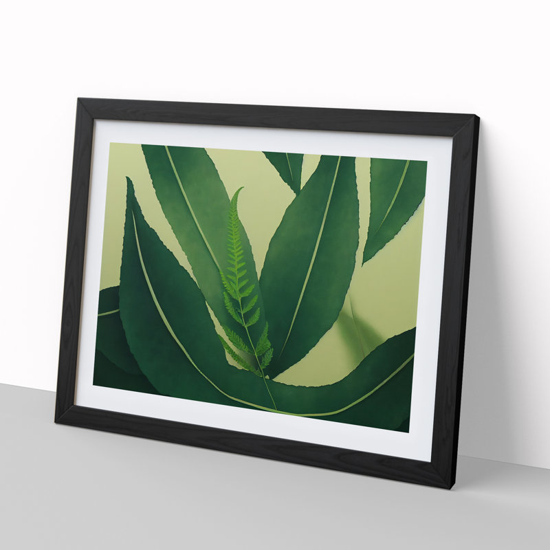 Spirited Leaf - Framed Print, Black Framed, 25cm H x 34cm W x 2cm D