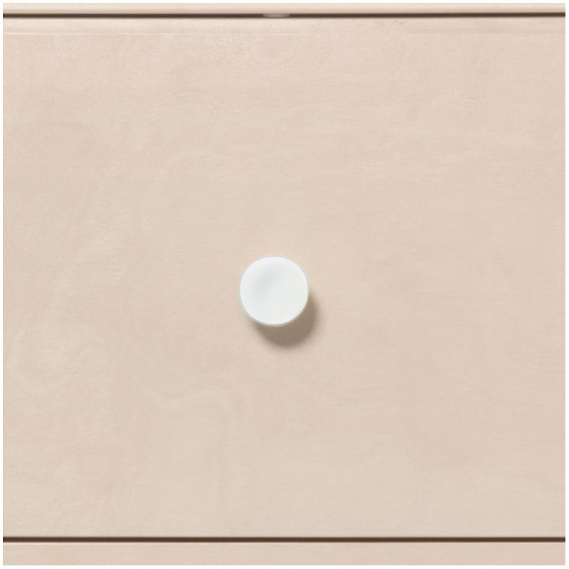 Gelato 1.25" Diameter Mushroom Knob, Ivory Boucle