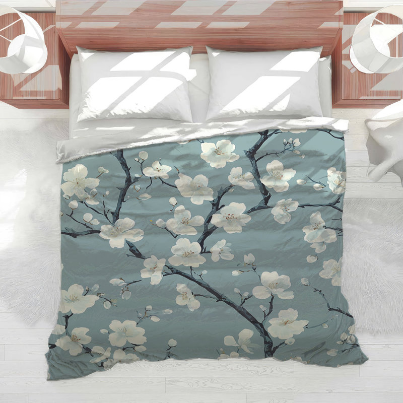 Cherry Blossom Branches Comforter, Twin Extra Long