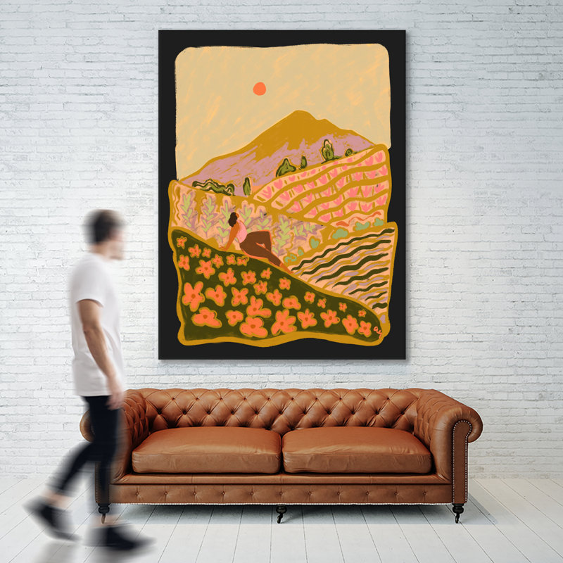 Champ de fleurs sur toile par Arty