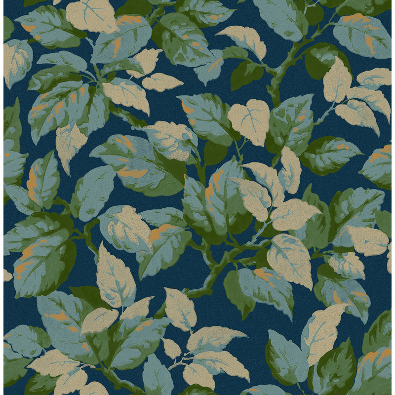 Papier peint à baldaquin, Bleu marine
