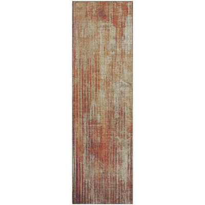 Premium Machine Washable Cerrito AMF582 Paprika Rug