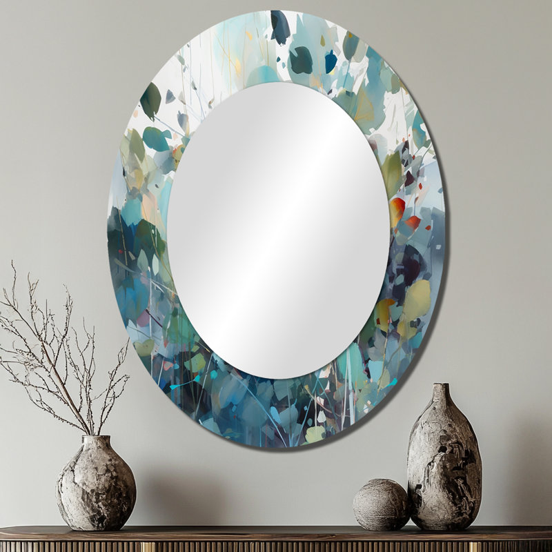 Miroir mural vert Green Leaf Foliage III, 40 po x 30 po