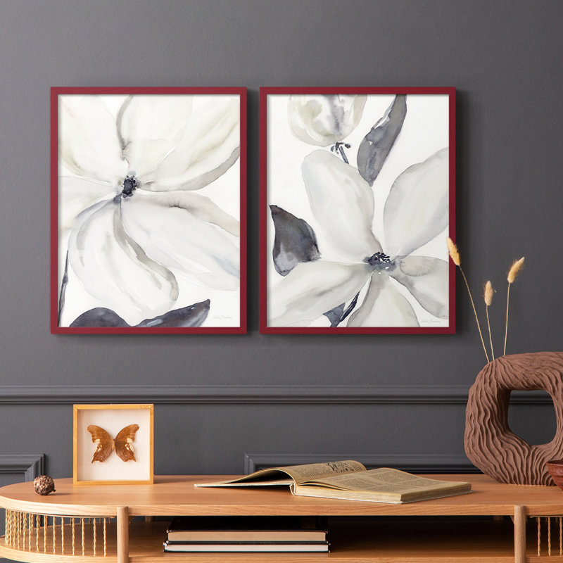 Reproduction encadrée Dayrise Bloom I-Premium - prête à être accrochée - aucun clou requis - aucun clou requis, Rouge