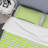 Green Abstract Geometric Polyester Chevron / Zig Zag Duvet Cover