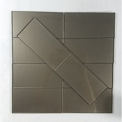 Carrelage mural en verre métallique 3 "x 6"