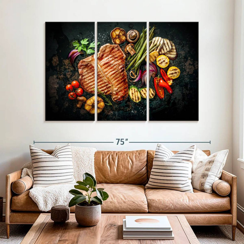 Steak With Vegetables, 42" H x 65" W