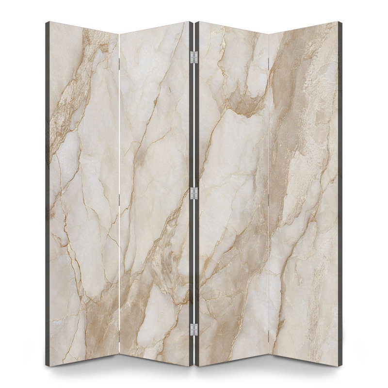 Paravent 4 panneaux à cloison pliable Royal Abstract, 71" H x 64" W x 1" D, 4