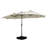 Kirkbride 181'' x 106'' Outdoor Double-Sided Patio Umbrella with Base 36 LED Light Market Umbrella with Cover-2048879316