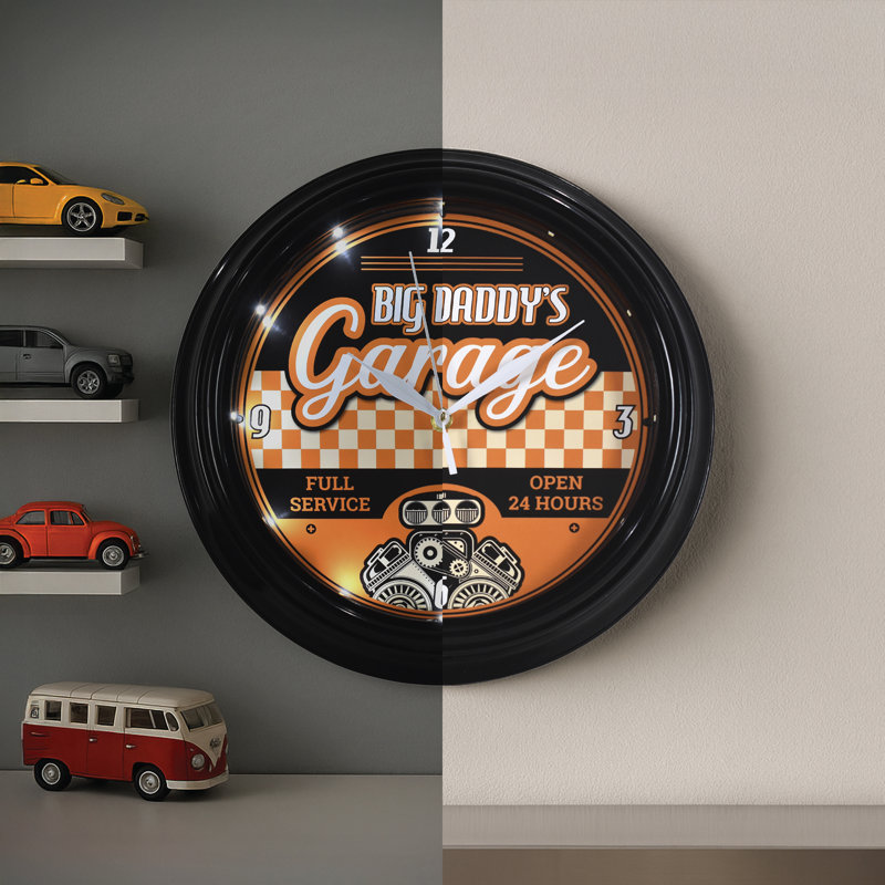 Horloge murale rétro Big Daddy's Garage