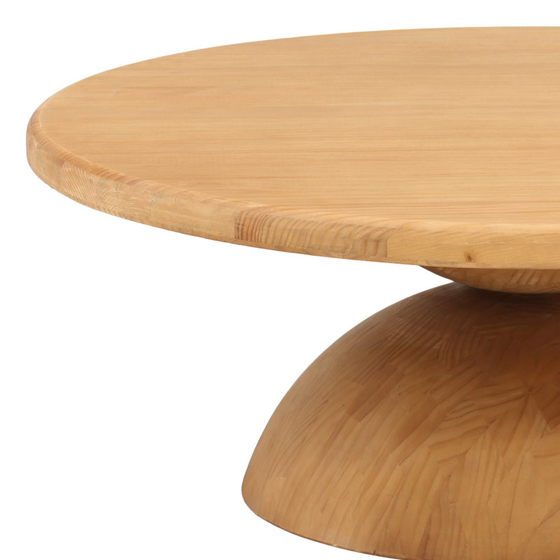 Balak Solid Wood Pedestal Coffee Table