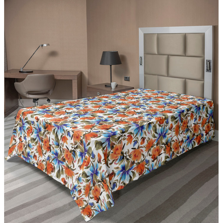 Ambesonne, drap plat floral pivoines, art botanique printanier