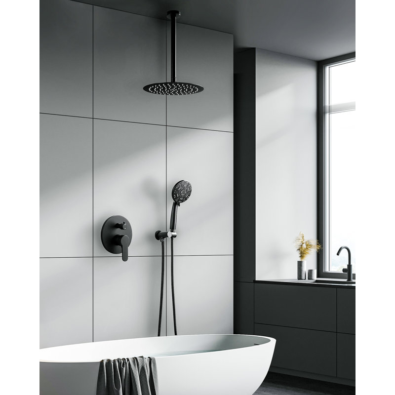 Pressure-Balanced (Temperature Control Only) Complete Shower System with Rough in-Valve