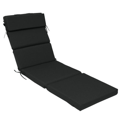 25" x 77" x 2.75" Outdoor/Indoor Chaise Lounge Cushion Set with Pillow (1-Pack)