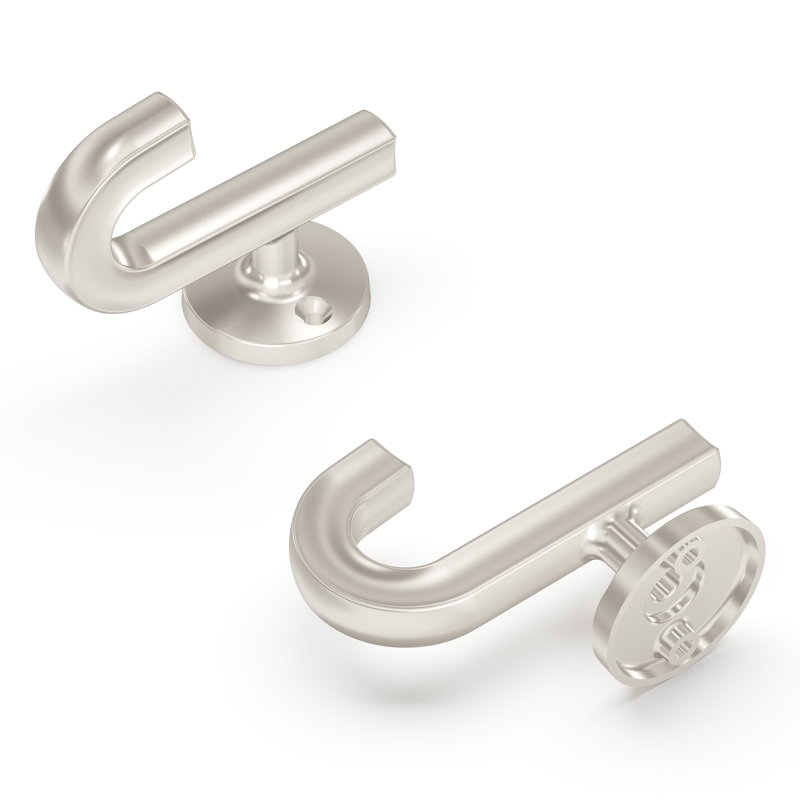 Crochet de la collection Woodward - nickel satiné 3 à 5/8 "x 1-3 / 4" - Crochet pour vestibule contemporain pour manteaux, chapeaux et sacs