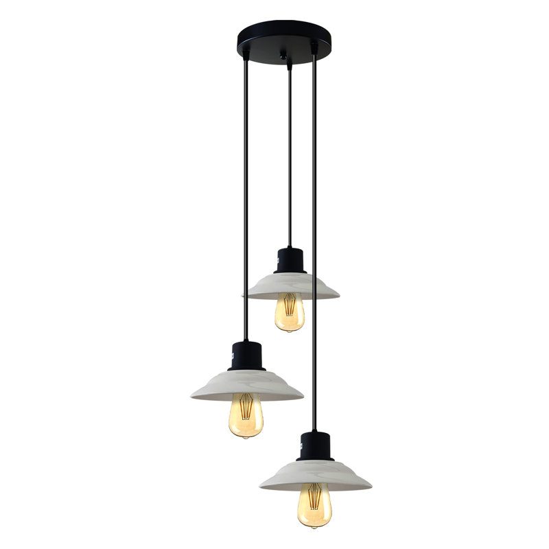 Cassville 3 - Light White Cluster Pendant, No