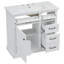 Meuble-lavabo 36 po avec lavabo, lavabo en céramique, 2 tiroirs basculants, charnières de porte à fermeture en douceur