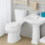Toilettes en deux piÃ¨ces avec siÃ¨ge Ã  fermeture douce pour la salle de bains