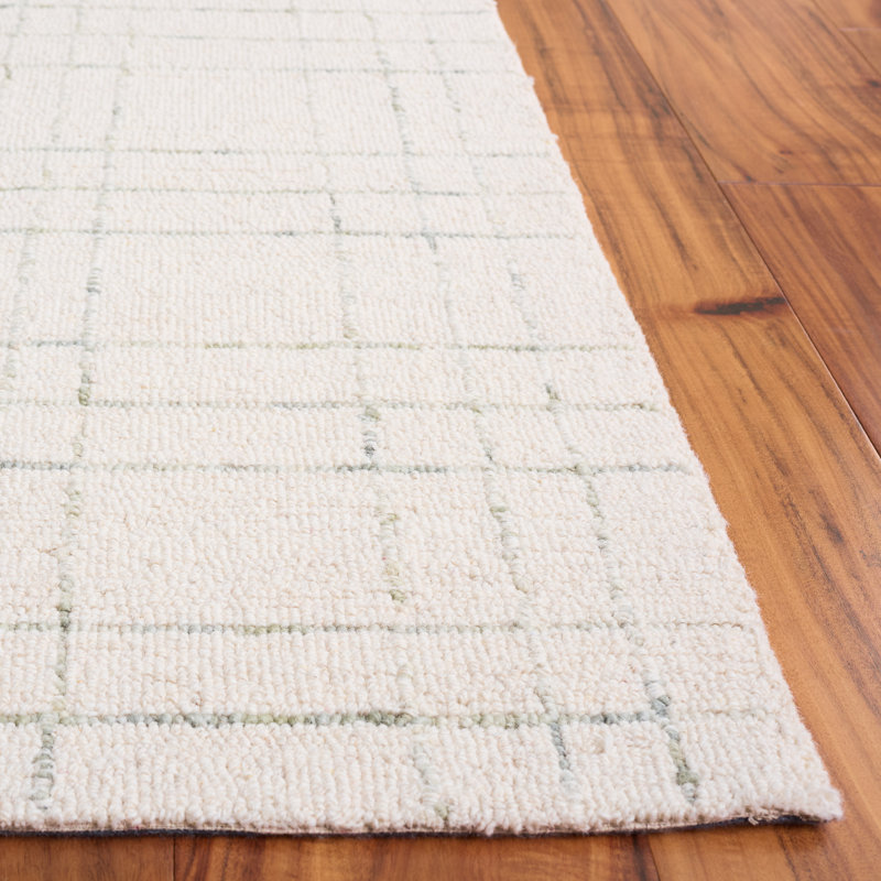Genres genre 551, 80% laine touffetée à la main; Tapis géométrique 20% coton, Rectangle de 5 pi x 8 pi