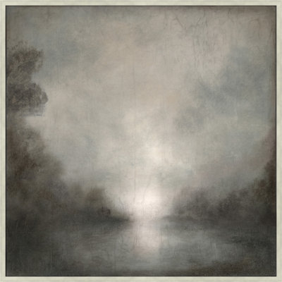 Wendover Art Group October Moon " October Moon 1 " Painting Print In Black;gray