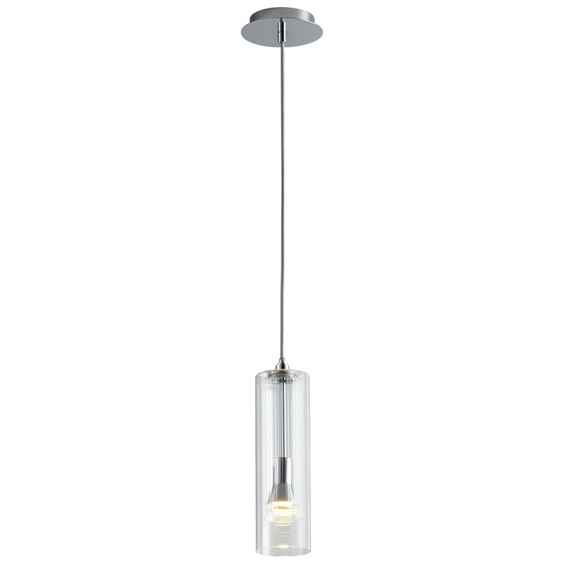 Arlingham 1 - Light LED Single Pendant, Clear Glass, Polished Chrome