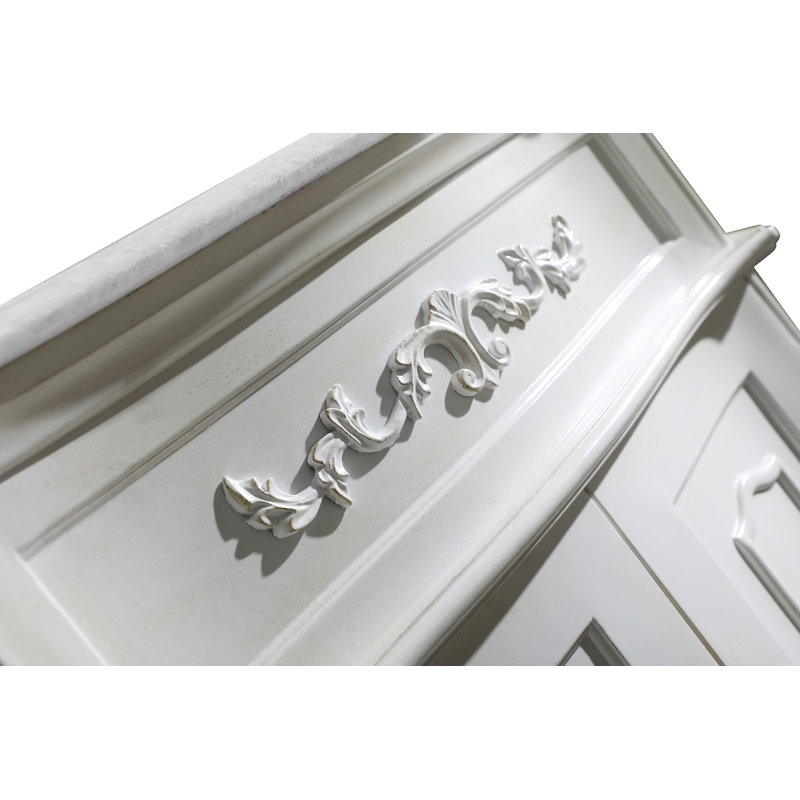 27'' Single Bathroom Vanity with Top, Antique White, Pure White