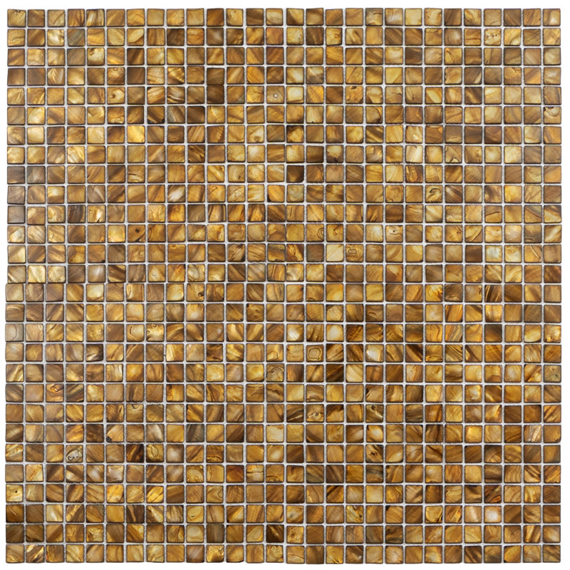 12" X 12" Square Natural Shell Mosaic Tile