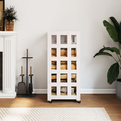 Jadir 15.7'' W Solid Wood Log Rack