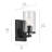 1-Light Satin Black Bath Vanity Wall Sconce with Clear Glass Shade-613155009