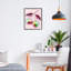 Cerise chromatique sur giclée rose encadrée, design par Lil 'Rue-788557655-788557649